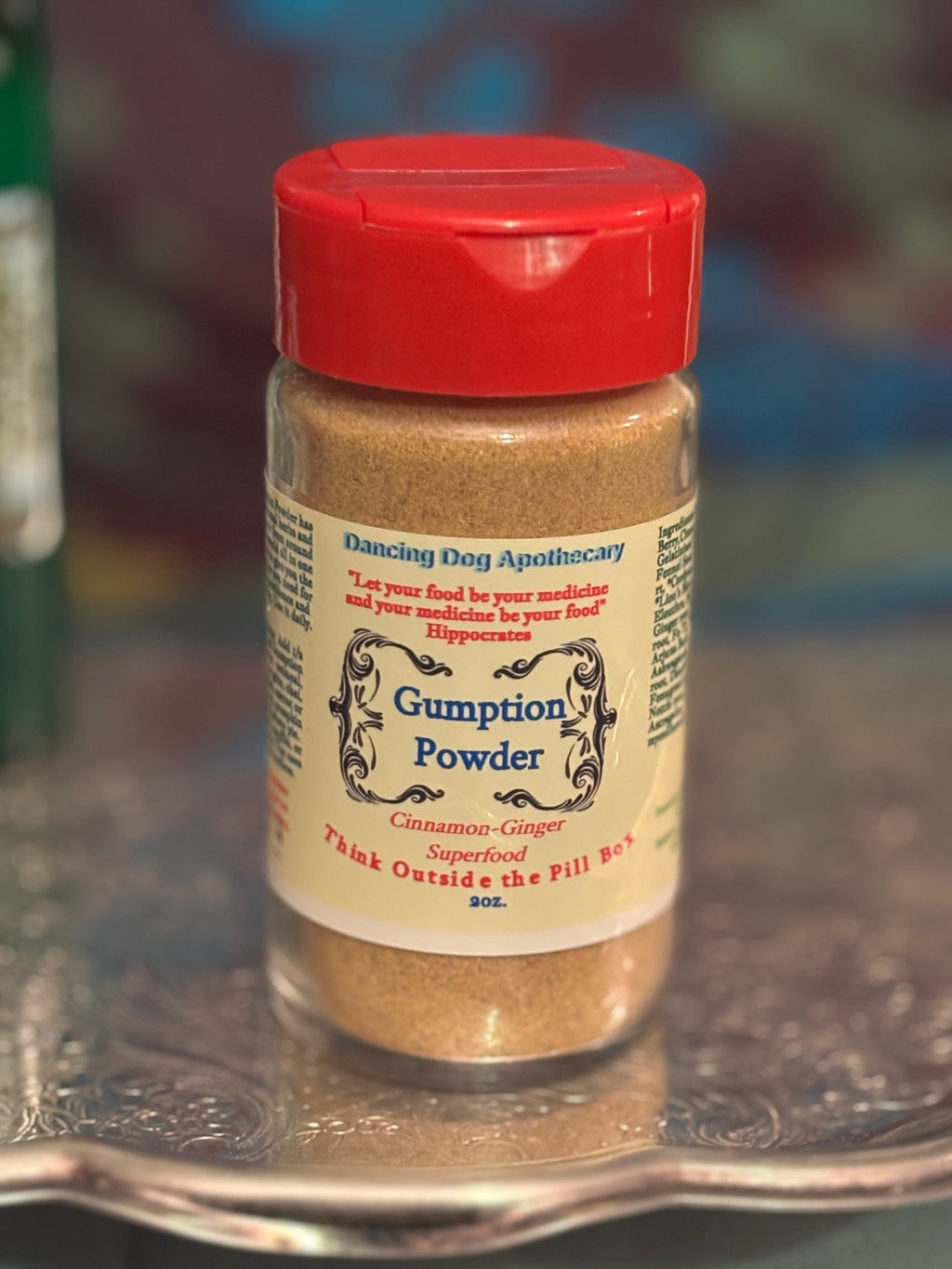 No need to carry around 20 bottles of supplements when you have one bottle of Gumption Powder. Take it with you wherever you go. Add it to coffee, tea, smoothies, hot cereal or cocoa. 